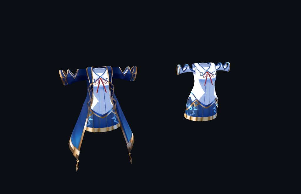 【20アバター、MA対応】魔法世界なファンタジーコート【VRChat想定 衣装3Dモデル】