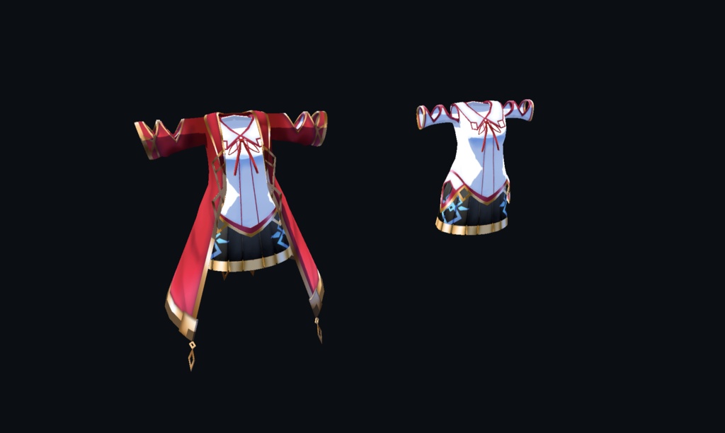 【20アバター、MA対応】魔法世界なファンタジーコート【VRChat想定 衣装3Dモデル】