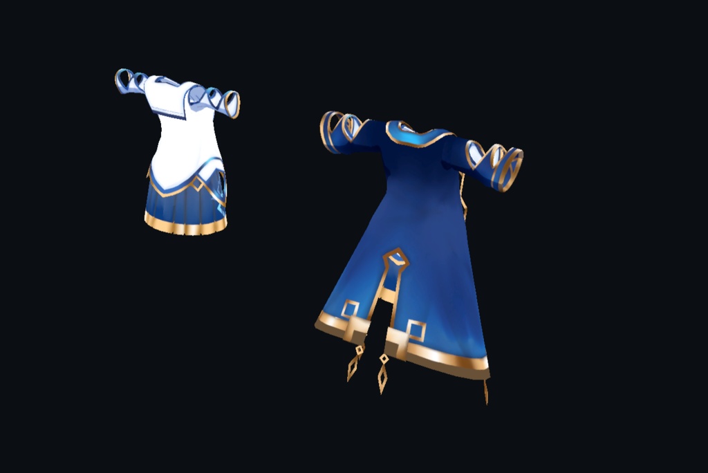 【20アバター、MA対応】魔法世界なファンタジーコート【VRChat想定 衣装3Dモデル】