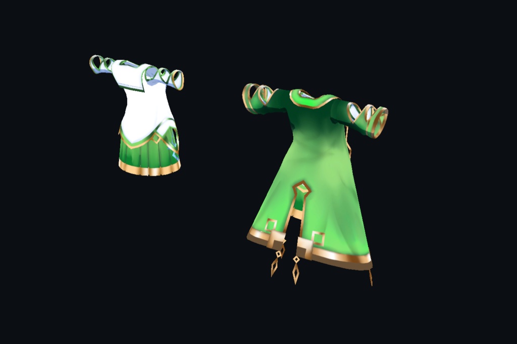 【20アバター、MA対応】魔法世界なファンタジーコート【VRChat想定 衣装3Dモデル】