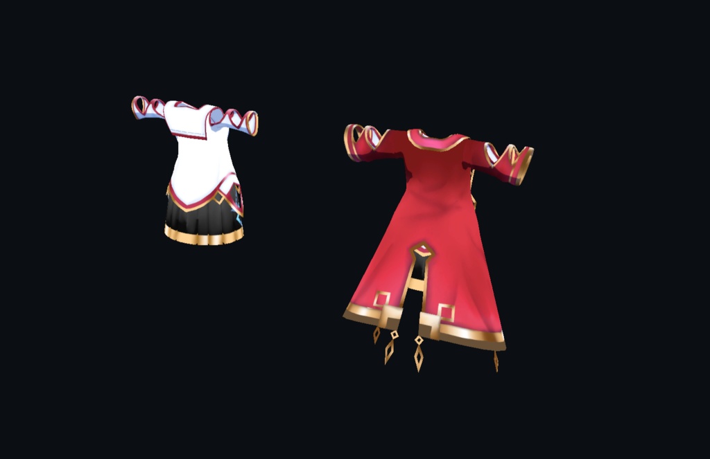 【20アバター、MA対応】魔法世界なファンタジーコート【VRChat想定 衣装3Dモデル】