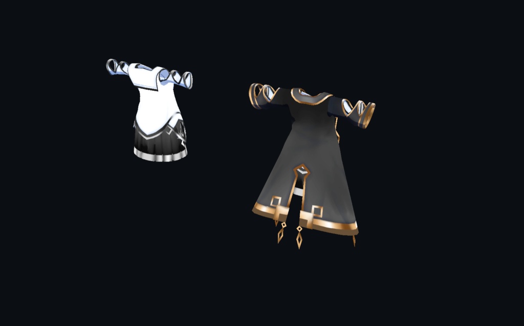 【20アバター、MA対応】魔法世界なファンタジーコート【VRChat想定 衣装3Dモデル】