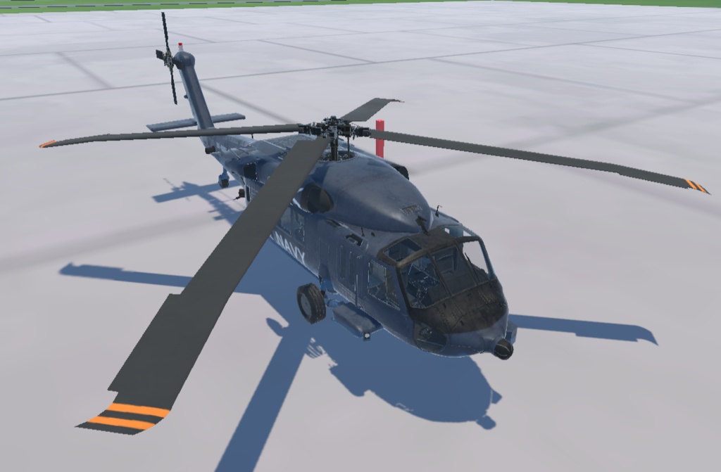 【VRChat想定】B-UH60JA【飛行可能3Dモデル】