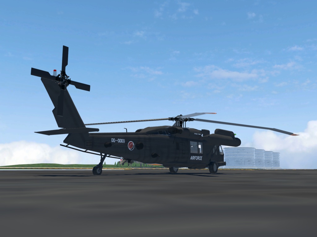 【VRChat想定】B-UH60JA【飛行可能3Dモデル】