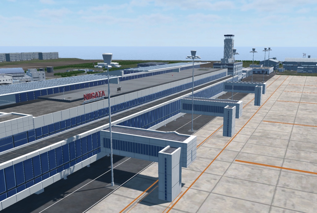 【VRChat想定】新潟空港【フライトワールド用空港3Dモデル】