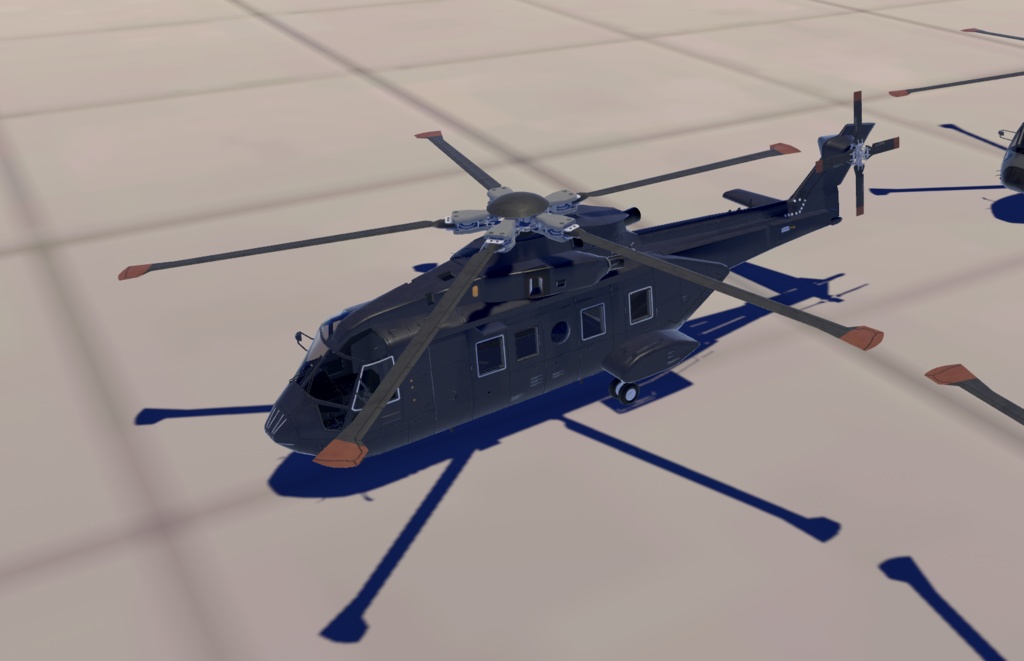 【VRChat想定】B-AW101【飛行可能3Dモデル】