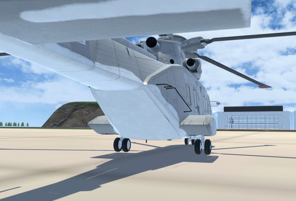 【VRChat想定】B-AW101【飛行可能3Dモデル】