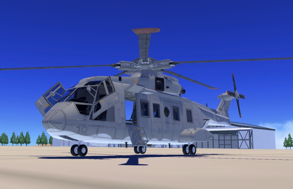 【VRChat想定】B-AW101【飛行可能3Dモデル】