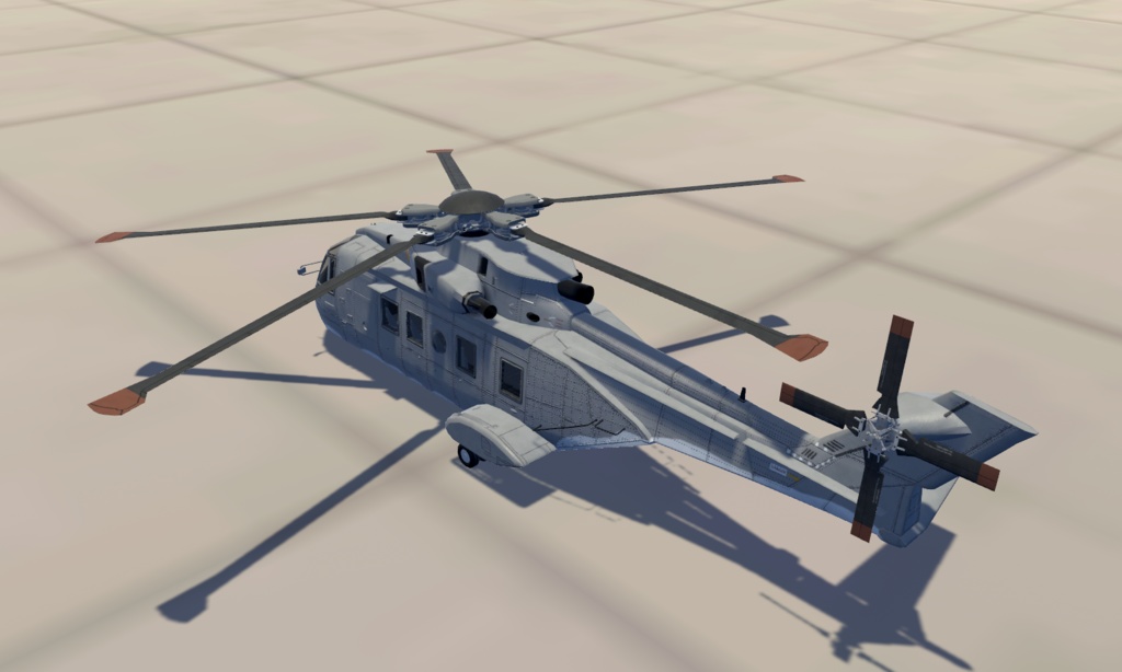 【VRChat想定】B-AW101【飛行可能3Dモデル】