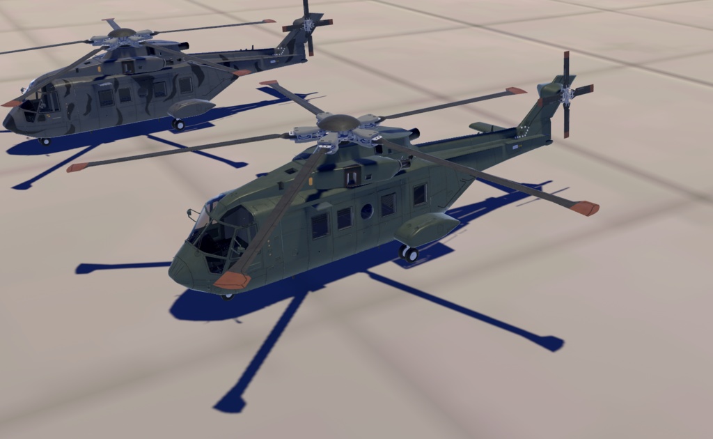 【VRChat想定】B-AW101【飛行可能3Dモデル】