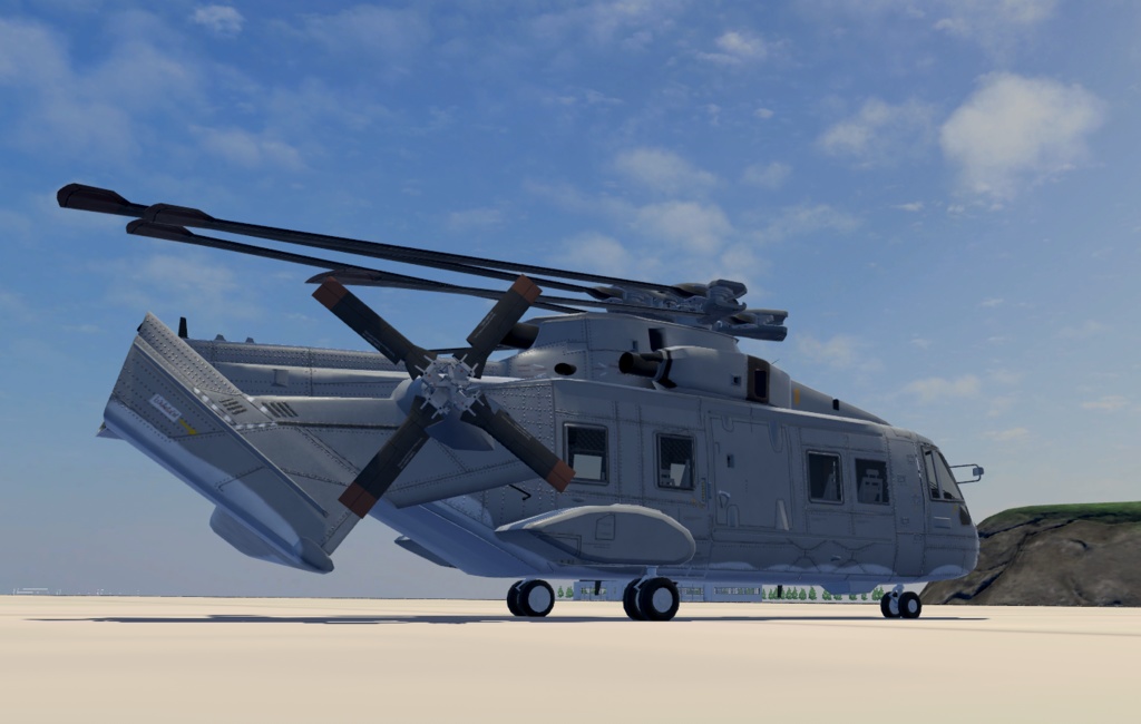 【VRChat想定】B-AW101【飛行可能3Dモデル】