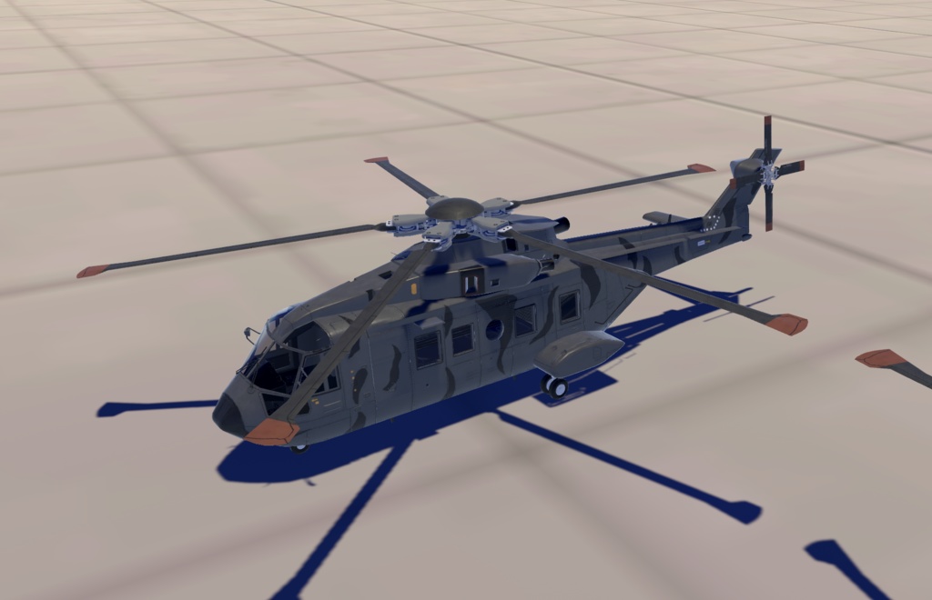 【VRChat想定】B-AW101【飛行可能3Dモデル】