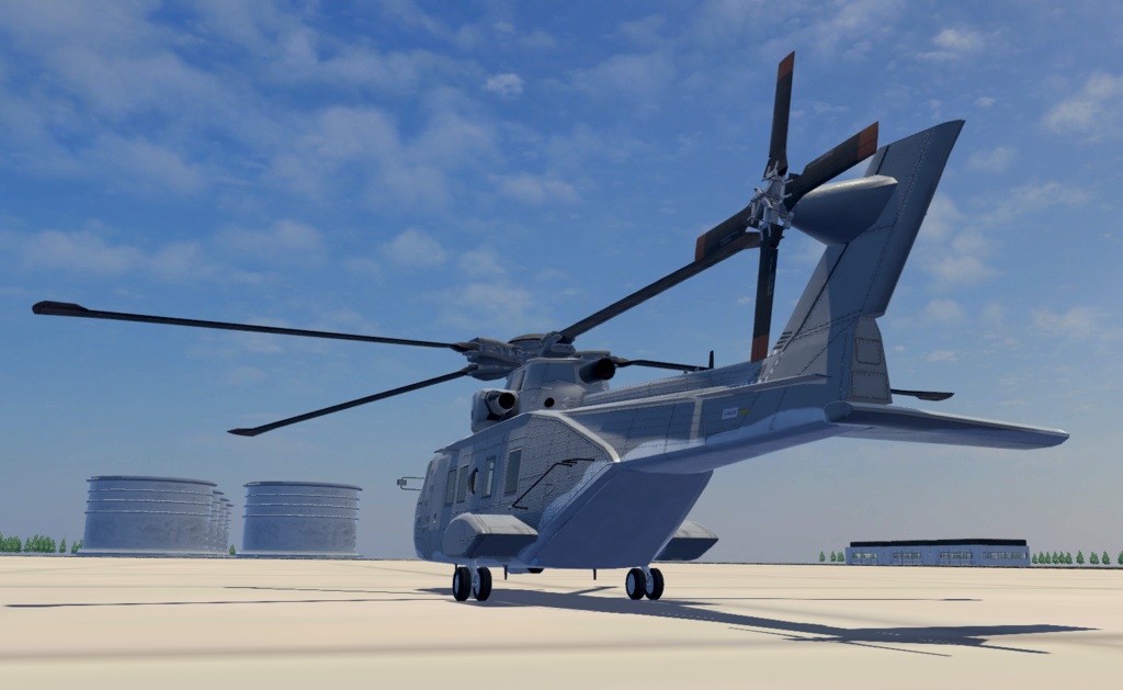 【VRChat想定】B-AW101【飛行可能3Dモデル】