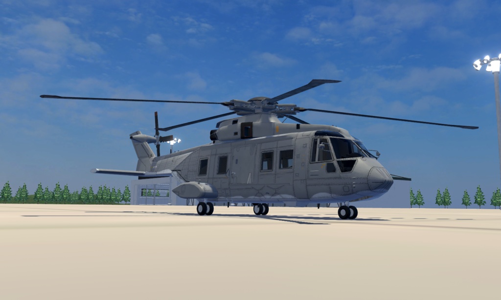 【VRChat想定】B-AW101【飛行可能3Dモデル】