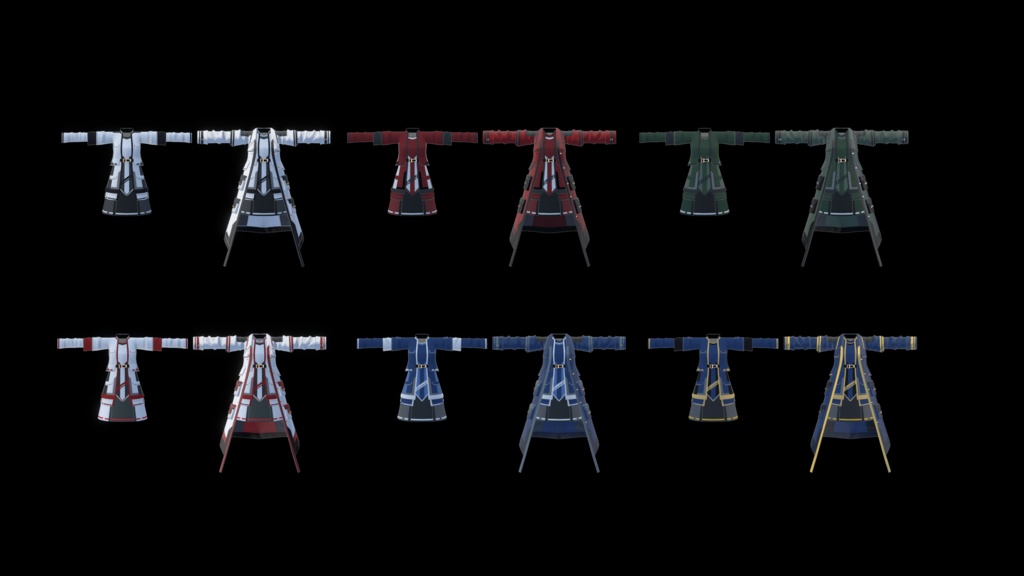 【20アバター、MA対応】SFチックな組織のコート【VRChat想定 衣装3Dモデル】