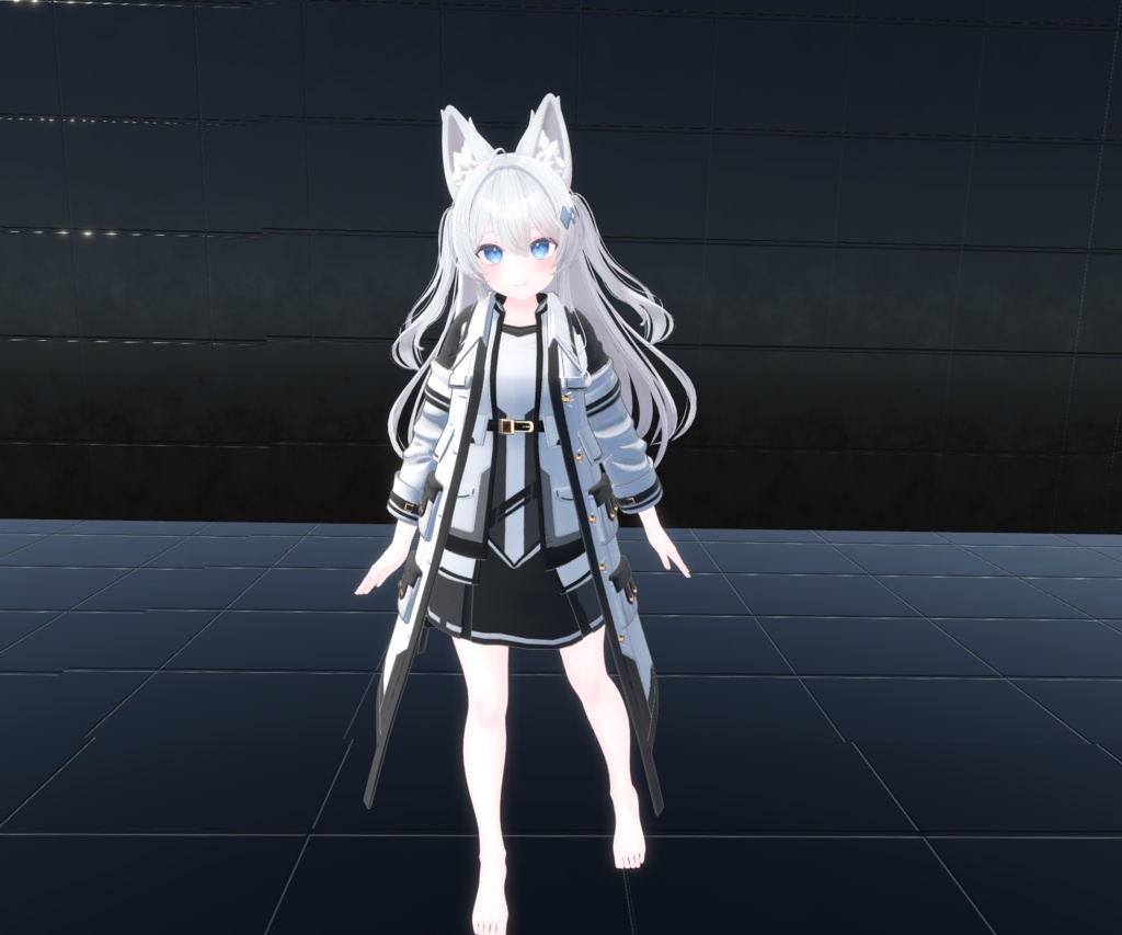 【20アバター、MA対応】SFチックな組織のコート【VRChat想定 衣装3Dモデル】