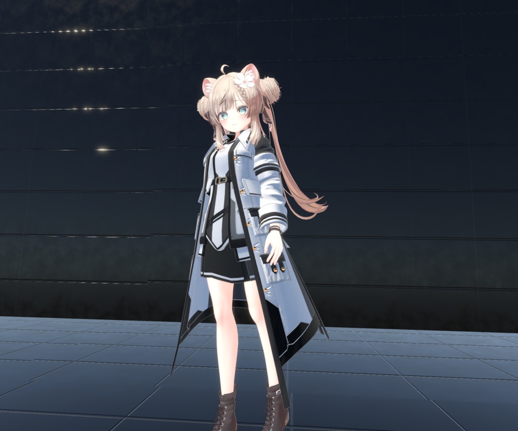 【20アバター、MA対応】SFチックな組織のコート【VRChat想定 衣装3Dモデル】