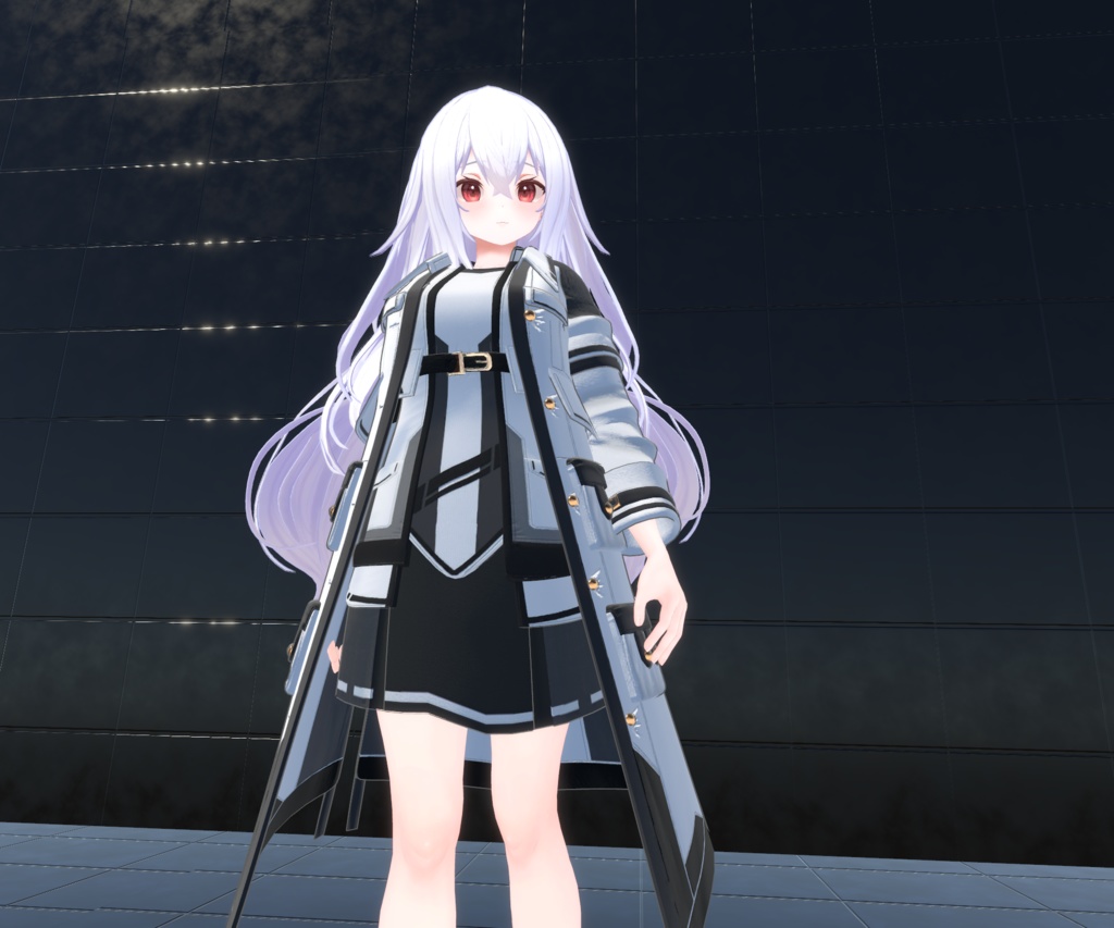 【20アバター、MA対応】SFチックな組織のコート【VRChat想定 衣装3Dモデル】
