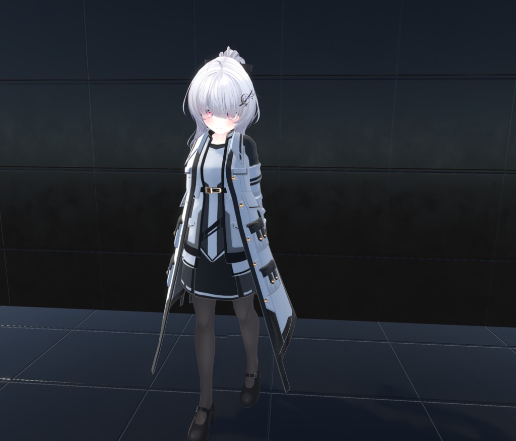【20アバター、MA対応】SFチックな組織のコート【VRChat想定 衣装3Dモデル】