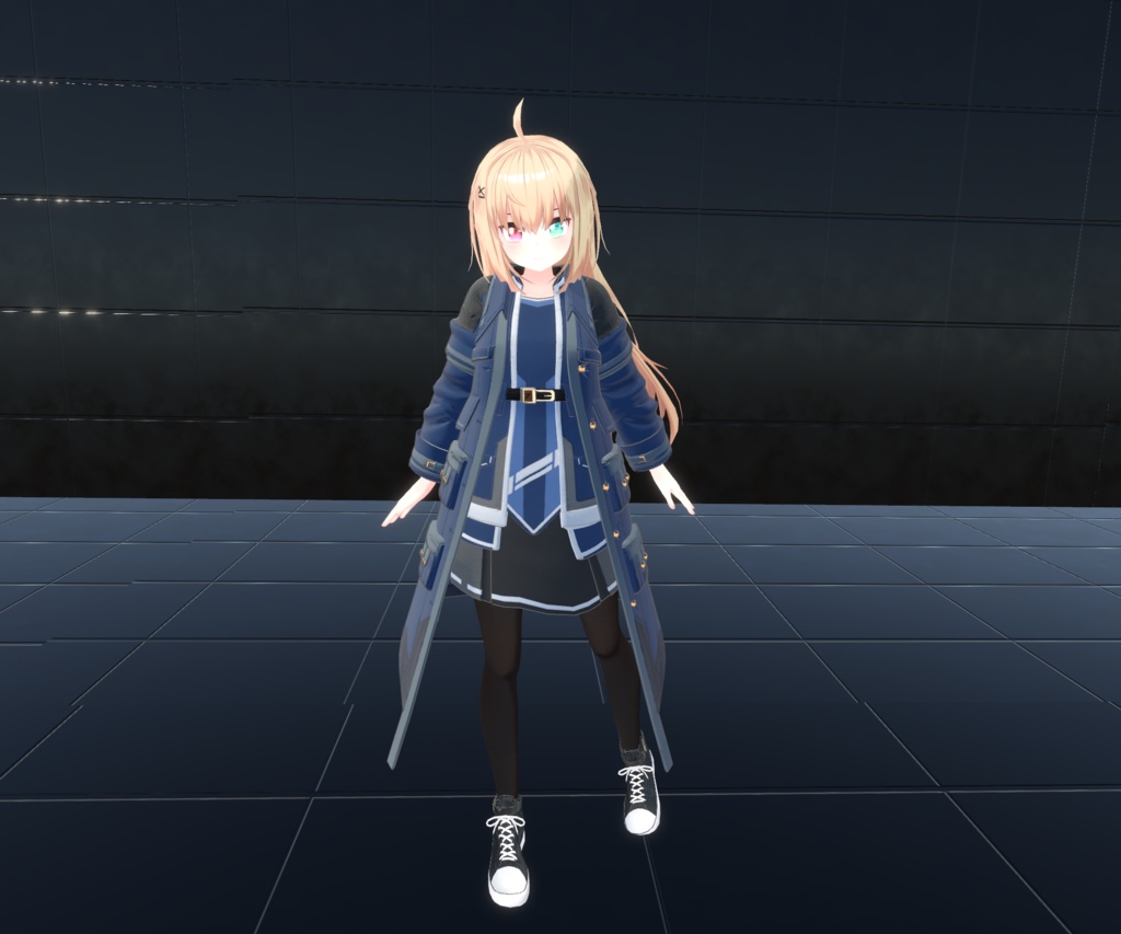 【20アバター、MA対応】SFチックな組織のコート【VRChat想定 衣装3Dモデル】