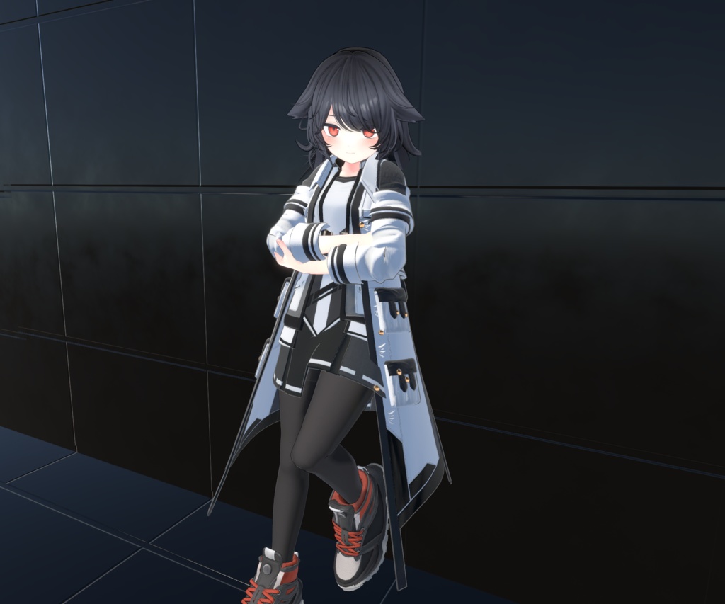 【20アバター、MA対応】SFチックな組織のコート【VRChat想定 衣装3Dモデル】