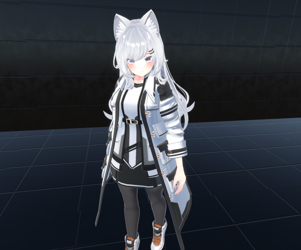 【20アバター、MA対応】SFチックな組織のコート【VRChat想定 衣装3Dモデル】