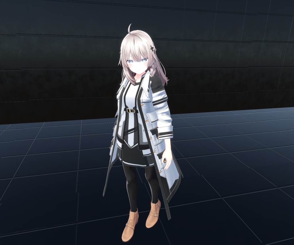 【20アバター、MA対応】SFチックな組織のコート【VRChat想定 衣装3Dモデル】