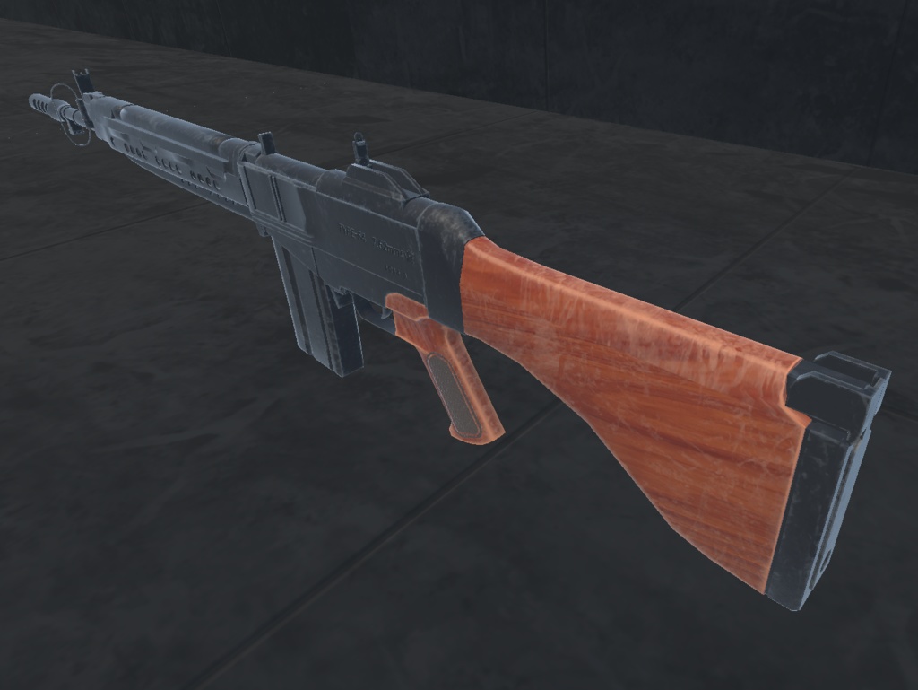 【VRChat想定】B-64式小銃 ワールドギミック【3Dモデル】