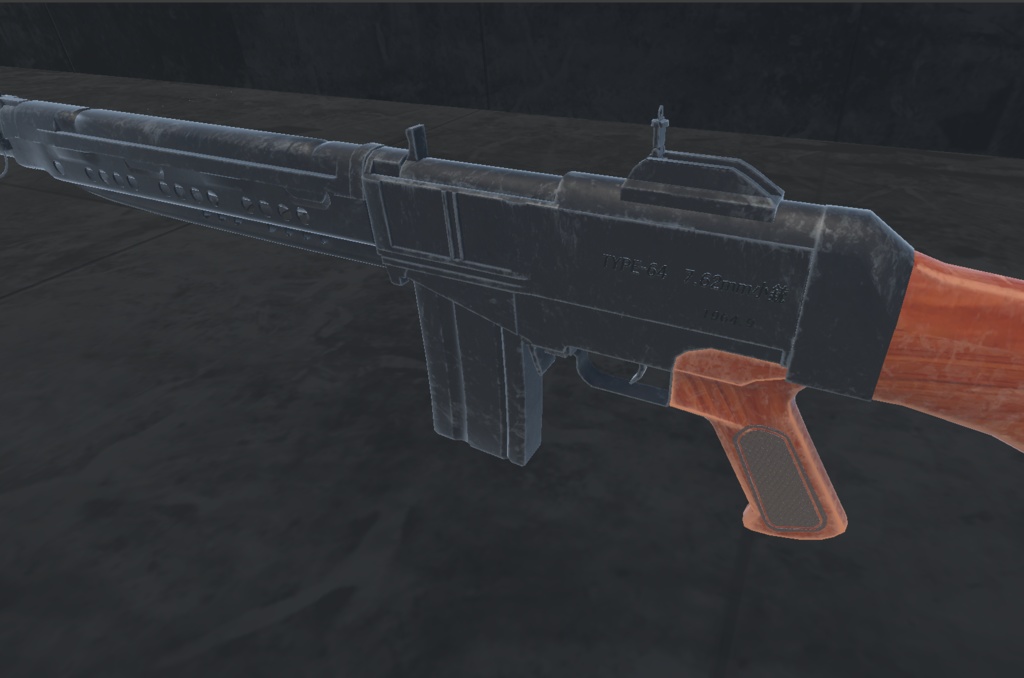 【VRChat想定】B-64式小銃 ワールドギミック【3Dモデル】