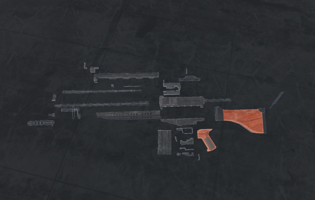 【VRChat想定】B-64式小銃 ワールドギミック【3Dモデル】