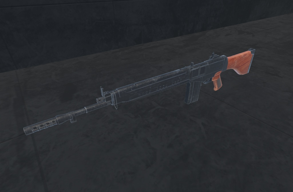 【VRChat想定】B-64式小銃 ワールドギミック【3Dモデル】