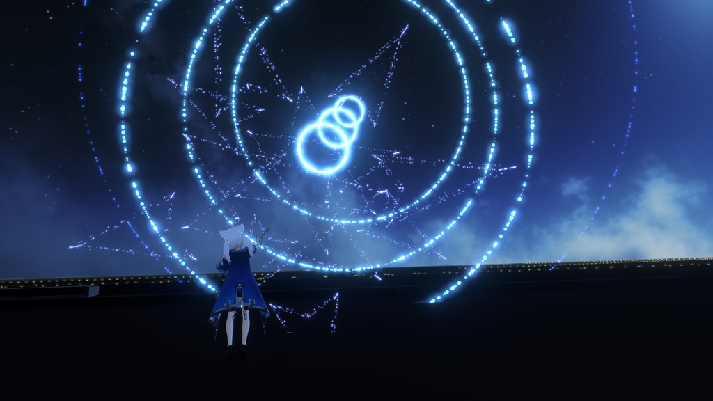 【VRChat想定MA対応+ワールドギミック】幻想花火魔法(星、火、水 3種セット)【パーティクル】