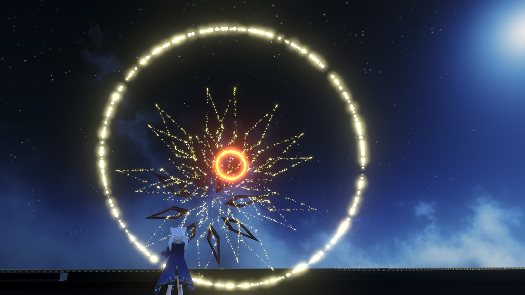 【VRChat想定MA対応+ワールドギミック】幻想花火魔法(星、火、水 3種セット)【パーティクル】
