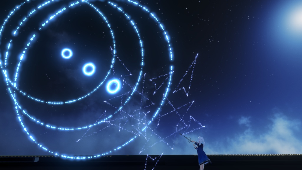 【VRChat想定MA対応+ワールドギミック】幻想花火魔法(星、火、水 3種セット)【パーティクル】