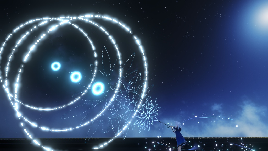 【VRChat想定MA対応+ワールドギミック】幻想花火魔法(星、火、水 3種セット)【パーティクル】