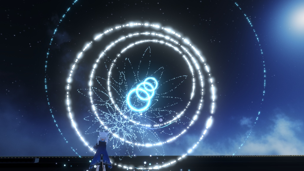 【VRChat想定MA対応+ワールドギミック】幻想花火魔法(星、火、水 3種セット)【パーティクル】