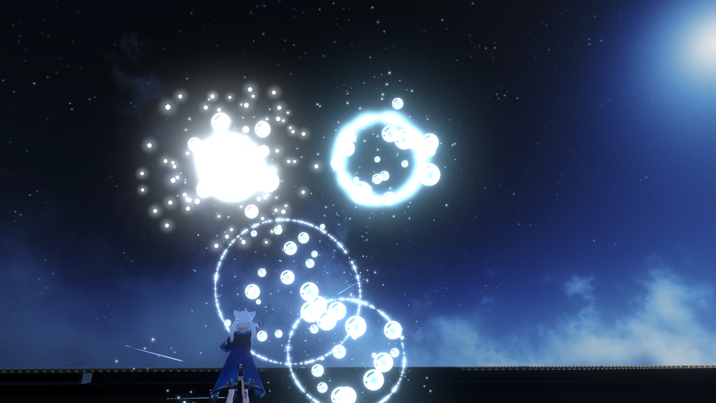 【VRChat想定MA対応+ワールドギミック】幻想花火魔法(星、火、水 3種セット)【パーティクル】
