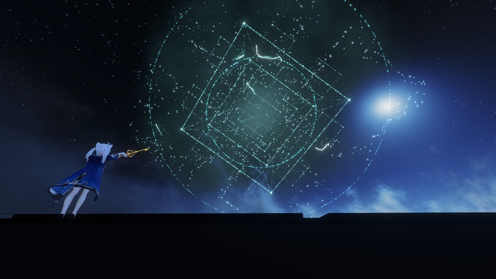 【VRChat想定MA対応+ワールドギミック】幻想花火魔法(氷、雷、光) 3種セット【パーティクル】