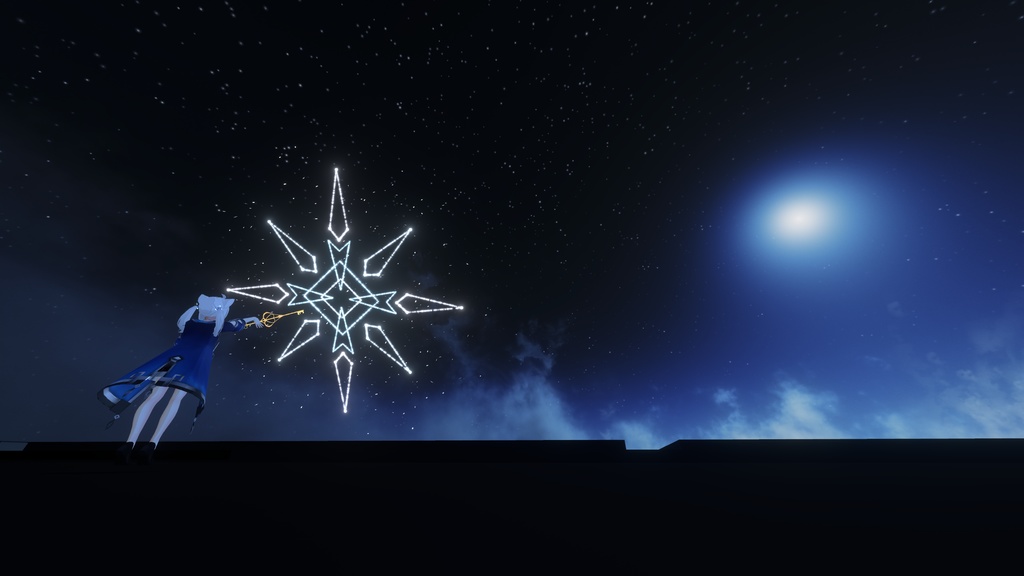 【VRChat想定MA対応+ワールドギミック】幻想花火魔法(氷、雷、光) 3種セット【パーティクル】