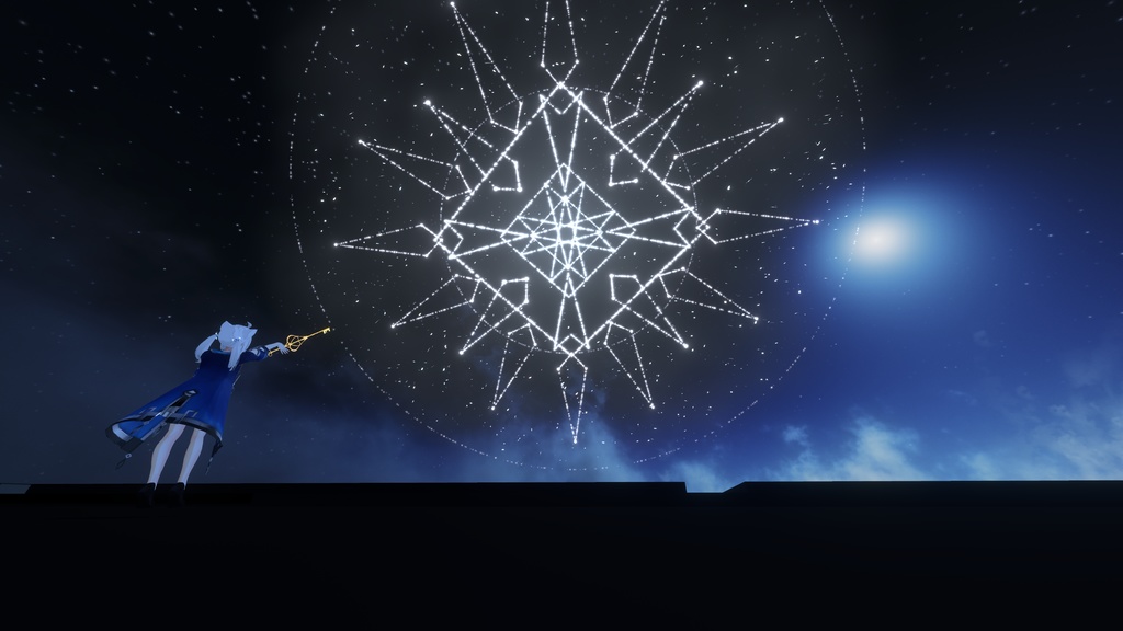 【VRChat想定MA対応+ワールドギミック】幻想花火魔法(氷、雷、光) 3種セット【パーティクル】