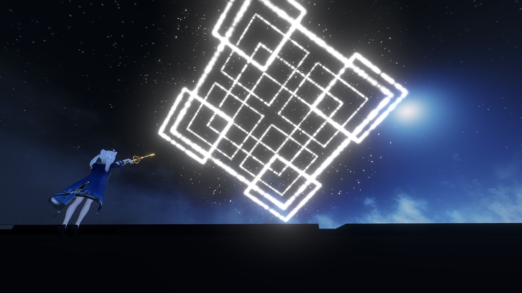 【VRChat想定MA対応+ワールドギミック】幻想花火魔法(氷、雷、光) 3種セット【パーティクル】