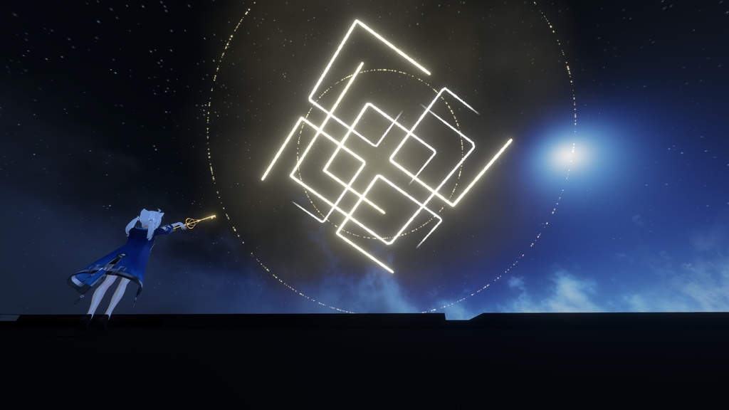 【VRChat想定MA対応+ワールドギミック】幻想花火魔法(氷、雷、光) 3種セット【パーティクル】