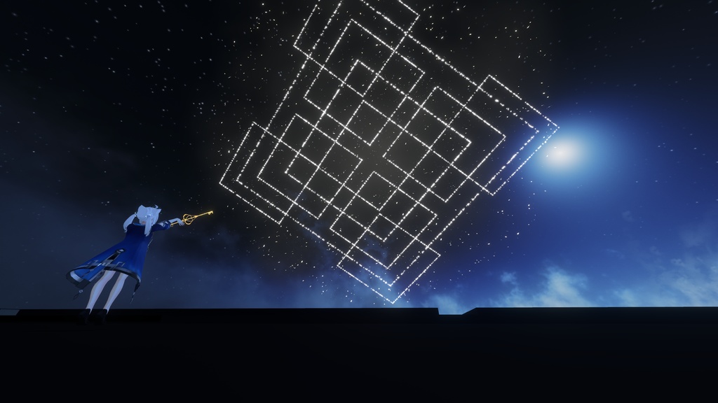 【VRChat想定MA対応+ワールドギミック】幻想花火魔法(氷、雷、光) 3種セット【パーティクル】