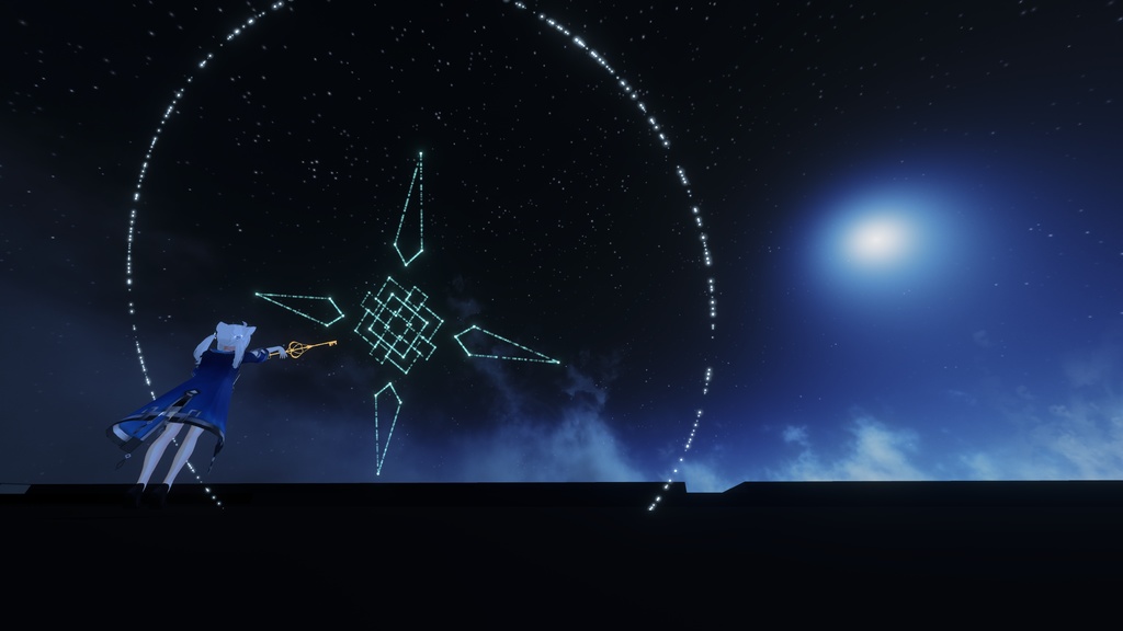 【VRChat想定MA対応+ワールドギミック】幻想花火魔法(氷、雷、光) 3種セット【パーティクル】