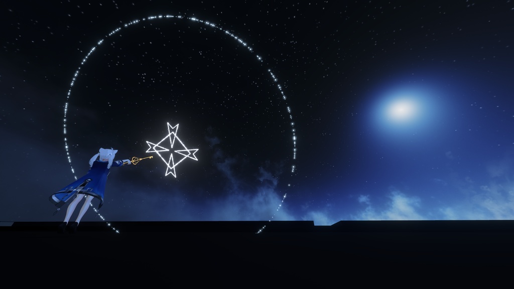 【VRChat想定MA対応+ワールドギミック】幻想花火魔法(氷、雷、光) 3種セット【パーティクル】