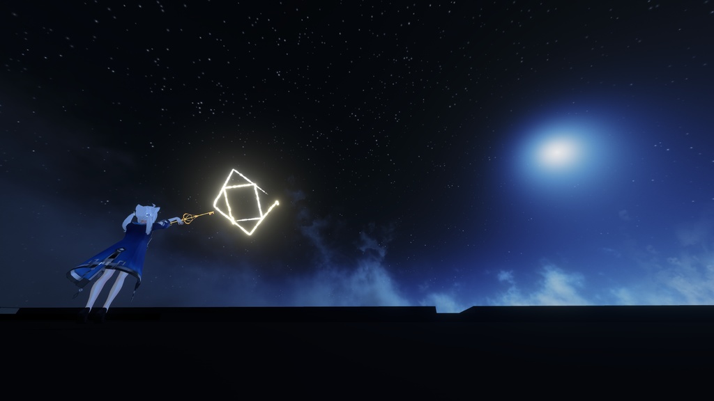 【VRChat想定MA対応+ワールドギミック】幻想花火魔法(氷、雷、光) 3種セット【パーティクル】