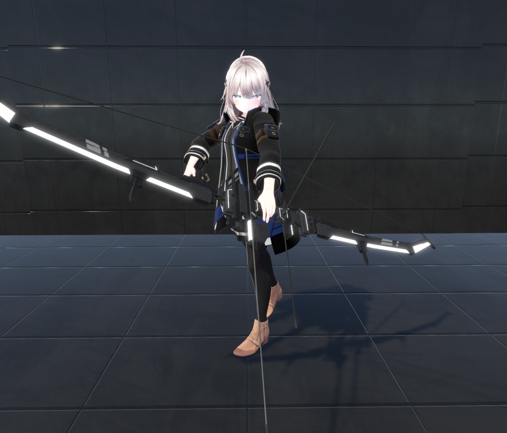 【VRChat想定MA対応】SFな武器セット+武器転送パーティクル【3Dモデル】