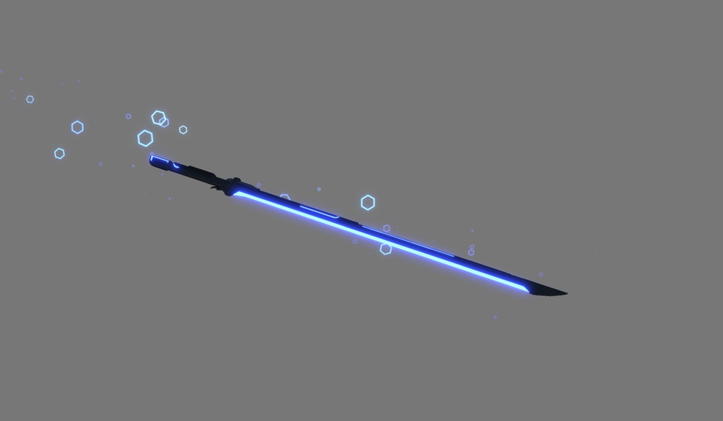 【VRChat想定MA対応】SFな武器セット+武器転送パーティクル【3Dモデル】