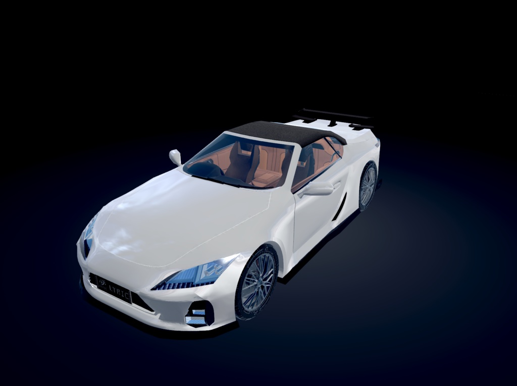 【VRChat想定】架空車 B-Lyric5000 convertible【走行可能モデル】