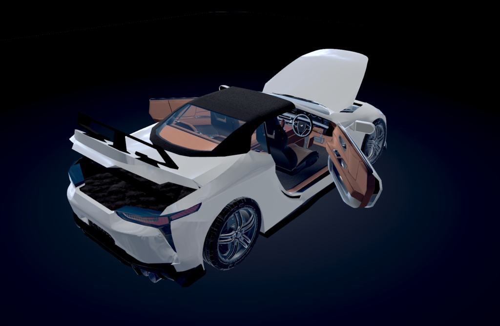 【VRChat想定】架空車 B-Lyric5000 convertible【走行可能モデル】